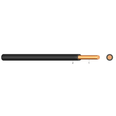H05V2-U 0,5 ALBASTRU (COD 53943)  - Conductor cupru rigid