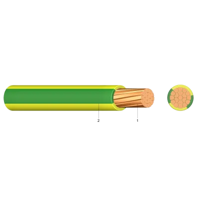 H07V-R (FY)  16 GALBEN-VERDE  - Conductor cupru rigid