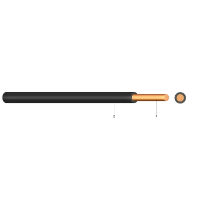 H07V-U  1,5 ALBASTRU (BL)  - Conductor cupru rigid