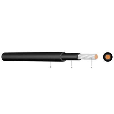 Solar cable (N)A2XY-O 1x400 RM 1,8/3 kV - Cablu nearmat aluminiu (0.6/1KV)