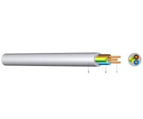 H05VV-F 2 X 1,5 ALB (WS)  - Cablu pentru instalatii electrice (300/500v)