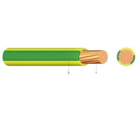 H07V-R (FY) 16 GALBEN-VERDE - Conductor cupru rigid