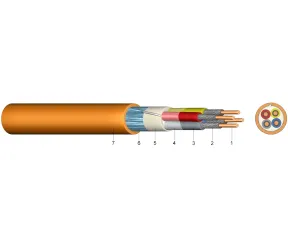 JE-H(ST)H BD E90 RED 2X2X0,8 (drum) - Cablu pentru semnalizare incendiu